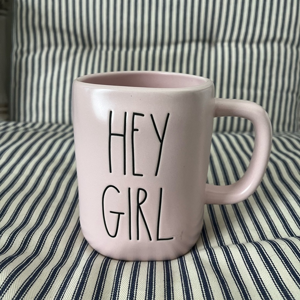 Rae Dunn Pink 'Hey Girl' Mug